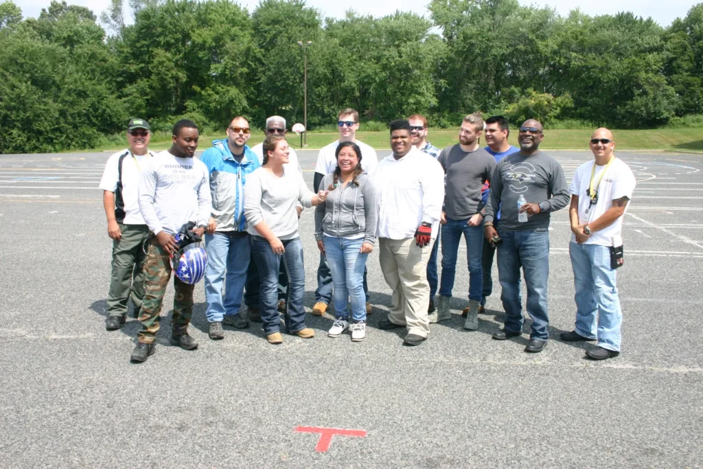 Group of motorcycle safety training batch students.